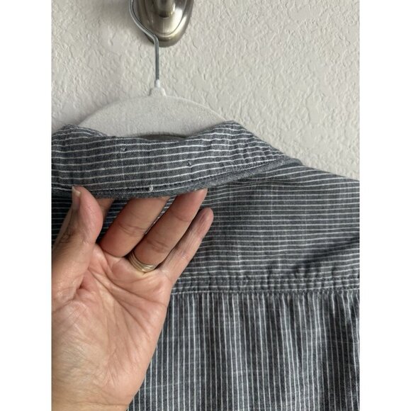 Levi’s Strauss &‎ Co Women's Striped Woven Sleep Shirt w/Pockets Blue Size Small - Picture 16 of 16